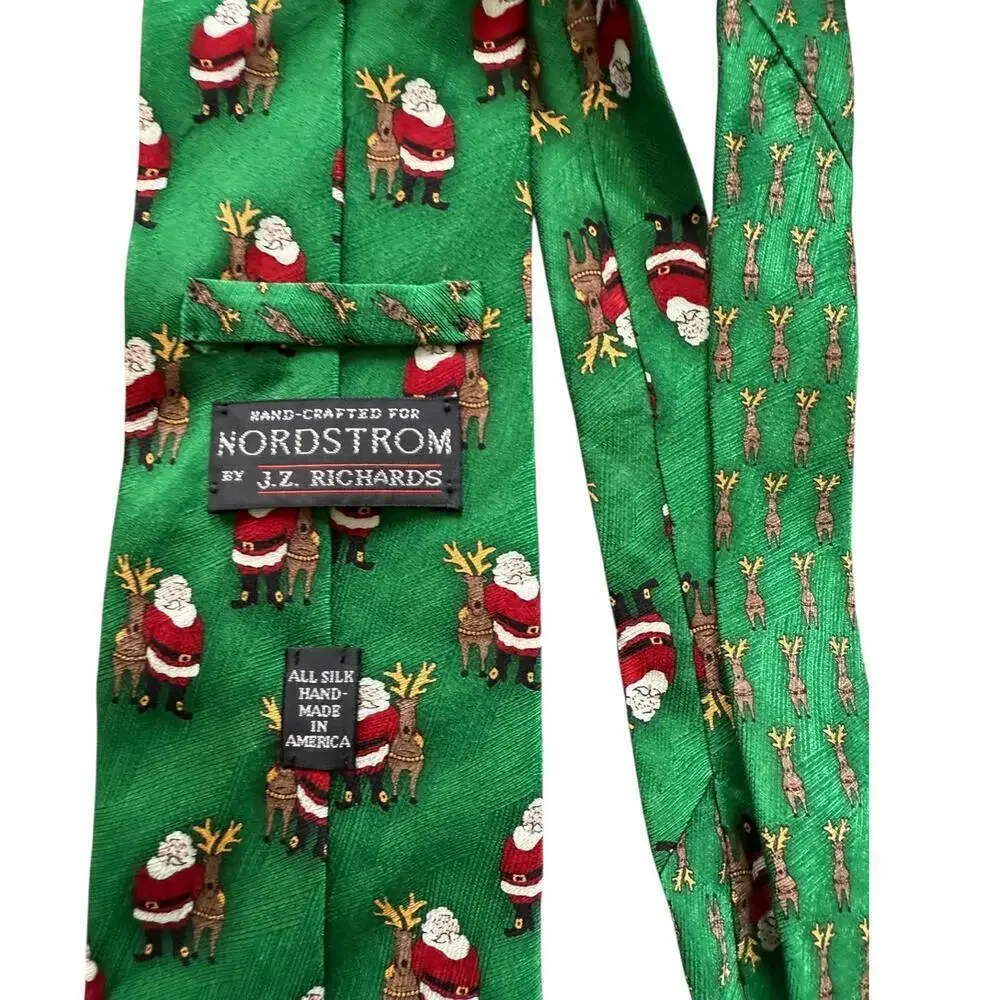 Nordstrom J.Z. Richards Santa & Reindeer Silk Tie